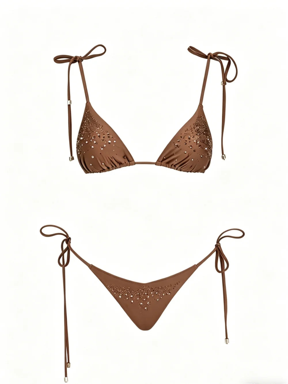 Sexy Rhinestone Decorated Bikini Women Swimwear Fashion Lady Lace Up Biquini Swimsuit Luxury Mujer Bathing Suit Female Beachwear