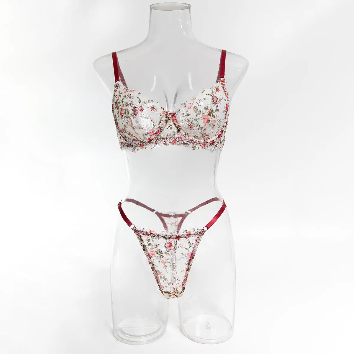 French retro lace underwear set sexy push-up bra erotic underwear