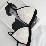 Lace Women's Bra Sexy Lingerie Without Steel Ring French Underwear Triangular Cup Push Up Bra Comfort V Neck Bralette