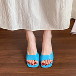 2026 Women High Heel Sandals Summer New Fashion Square Toe Open Toe Women Elegant Casual Comfortable