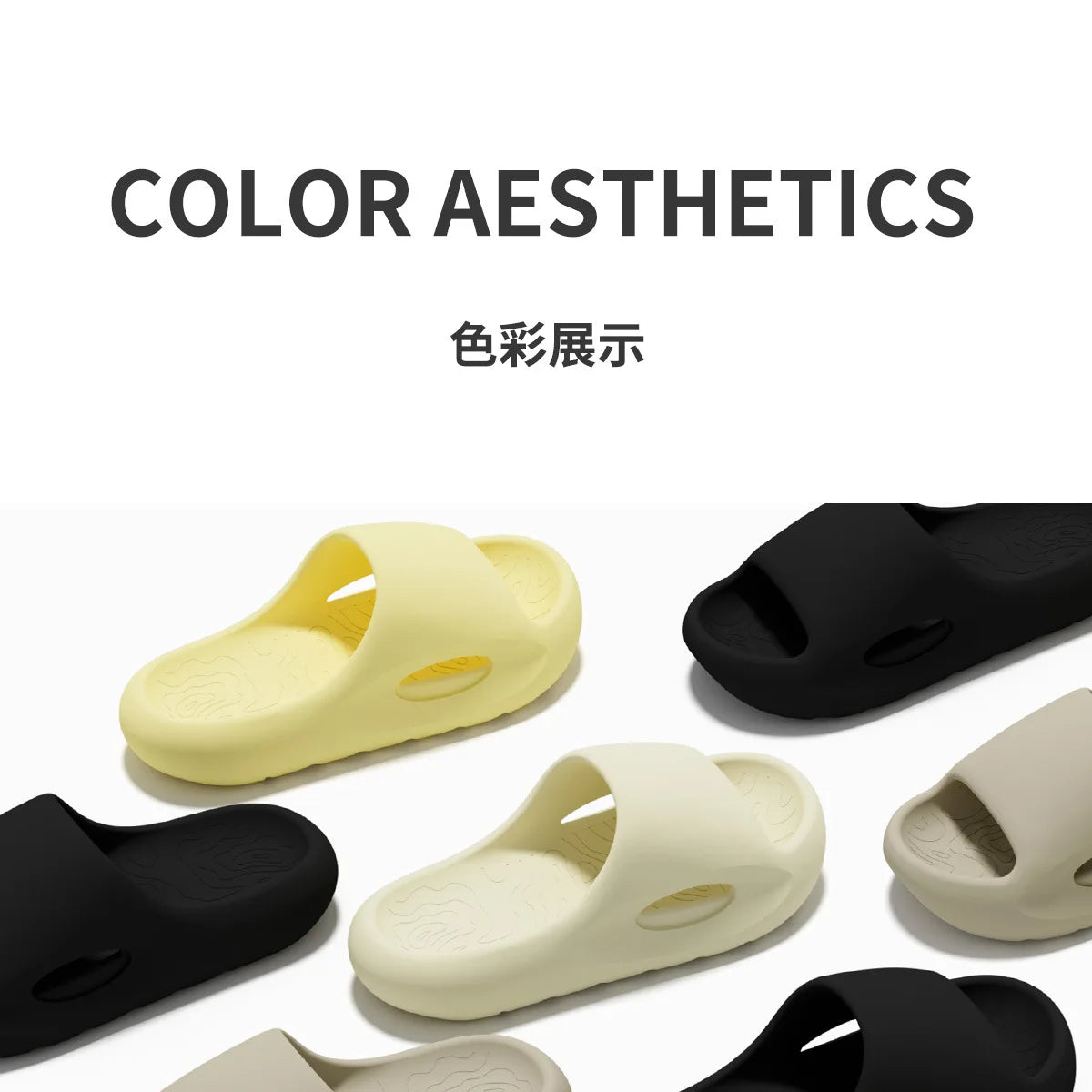 2026 New Indoor Bathroom Slippers For Women Men Leisure House Shoes Soft EVA Thick Sole Anti-slip Couples Home Beach Slides
