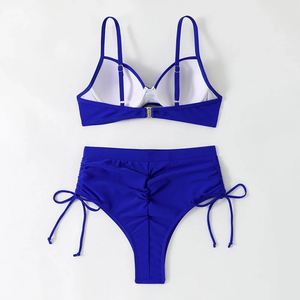 Black Push Up Bikini Set High Waist Swimwear Women Summer Bathing Suits Sexy Two Piece Swimsuit Beachwear Biquini Summer Outfit