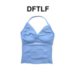 DFTLFNew Women Seamless V-neck Sports Vest Breathable Sleeveless Yoga Top Detachable Padding Slim Fit Gym Running Workout Athlet