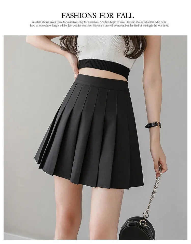 Mini Skirts Womens 2024 Summer Japanese School Pleated Skirts High Waist Kawaii Cute Pink Plaid Skirt Uniform Harajuku Jupe