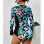 2026 Surfing Sport Swimsuit Long Sleeves Women One Piece SwimsuitSwimwear Solid Monokini Bathing Suit Tropical Bodysuit Female