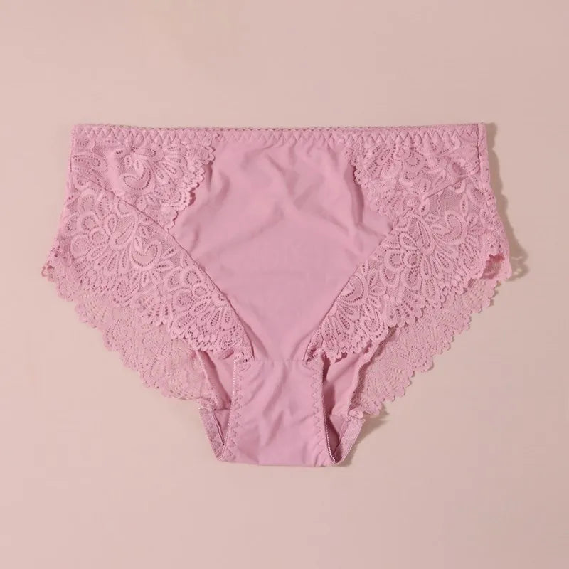 Beauwear Women Luxury Sexy Lace Panties Floral Transparent Nylon Breathable Briefs Underwear Female Bragas Pretty Lingerie