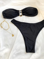 Women Bikini Sets Two Pieces Swimsuit Female Metal High Waist Sexy Bikini Bathing Suit Monokini Swimwear Women Biquini Bakini