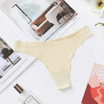 3Pcs/Set Women Panties Ultra-thin Thongs Female Underpants Seamless Underwear Sports Soft Solid Color Low Rise G-string