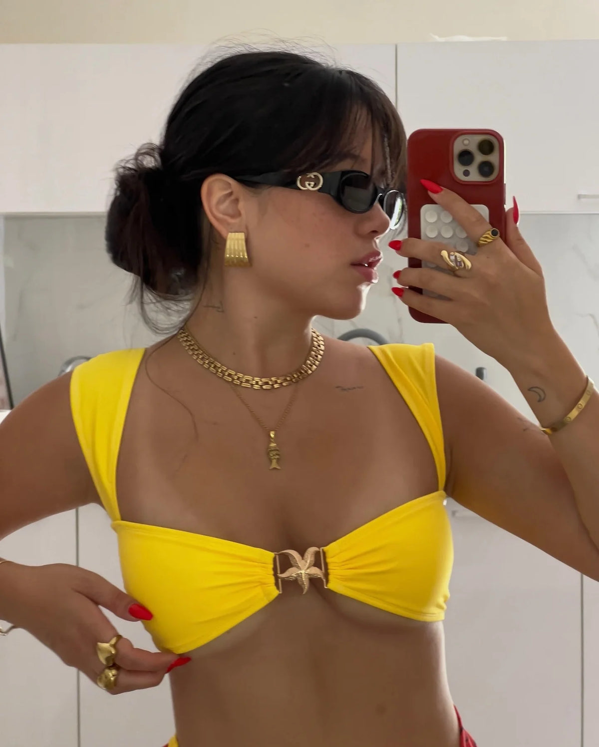 2024 New Sexy Bikinis Push Up Women Swimsuit Starfish Swimwear Brazilian Bikini Set Thong Biquini Female Solid Beachwear