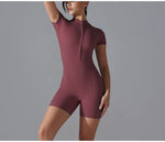 Yoga suit women jumpsuit One-Piece Suit short sleeved shorts Gym Push Up Workout Clothes Fitness Bodysuit Sportswear Tracksuit