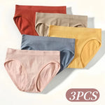3Pcs/Set Seamless Classic Briefs Women Low Waist Panties Female Underpants Sexy Lingerie Sports Full Coverage Panty Underwear