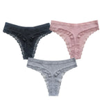3Pcs/Set Cotton Panties Women G-string Female Underpants Sexy Lingerie Seamless Underwear Low Rise Panties M-XL Intimates