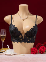 Floral Pattern Valentine's Day Sexy Elegant V-Neck Underwear Single Piece Designed Specifically for Ladies