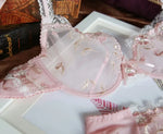 MOYISU Pure Sexy French Ultra-thin Underwire Large Size Bra Set Fat Mm Big Chest Small D Cup Bra Thin Lace Underwear Women