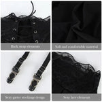 High Waist Garter Belt Panties Babydolls Erotic Lingerie Women Plus Size Black Mesh Skirt Sexy Tanga Suspenders Baby Doll Dress