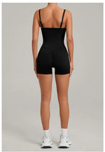 Womens Two Way Wear Bodysuit Sleeveless Yoga Stretch One Piece Romper Sexy Fitness Side Pockets Sportwears Bodysuit
