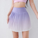 Women's High Waist A-Line Skirt W/Built-in Shorts & QuickDry - Tennis Gym UPF Free