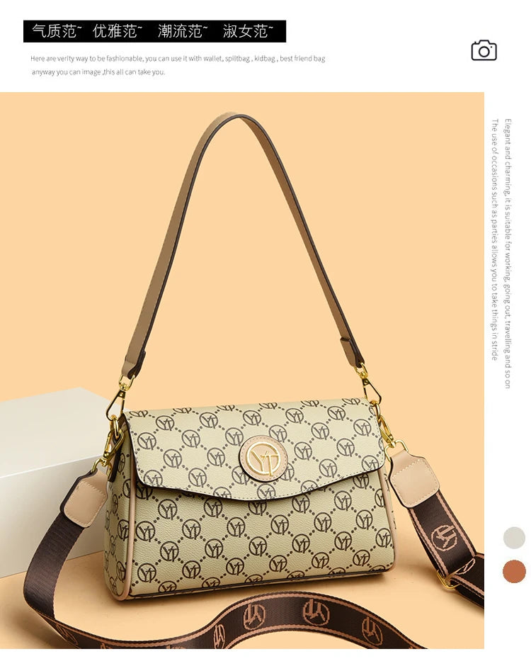 New Fashion Luxury Brand Women's Shoulder Bag High Quality Lady Crossbody Bag Round Women's Wallet Waterproof Women's Handbags