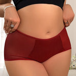 High-Quality Plus Size Women's Briefs Mid-Rise Solid Color Cotton Crotch Soft Breathable Seamless Comfortable Casual Underwear