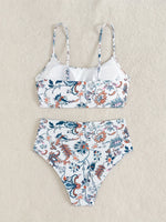 ZTVitality Sexy Floral Print Female Swimsuit Women Bikini 2025 Swimwear High Waist Bikinis Two Pieces Summer Beachwear Biquini
