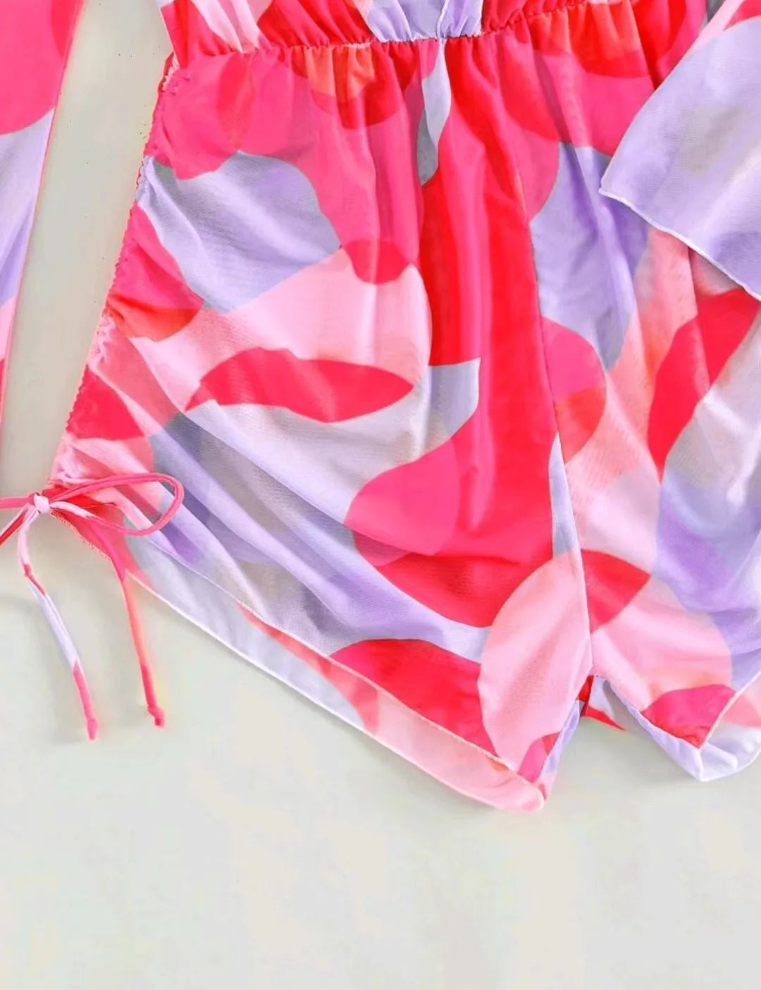 2024 New Swimsuit 3 Pcs Set Thong Bikini with Rompers Womens Jumpsuit Beach Wear Print Swimwear Sexy Bathing Suit Pool Beachwear