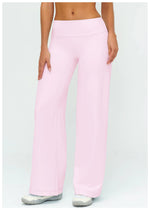 Wide-leg Pants Women Bell-bottoms High Waist Yoga Pants Workout Gym Leggings Naked Feel Pilates Running Cycling Sports Trousers
