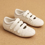 Brand Designer Comfy Walking Cream Flat Sneakers Fashion Leisure Silver Casual Shoes Women Flats Chic Black Hook&Loop Mary Janes