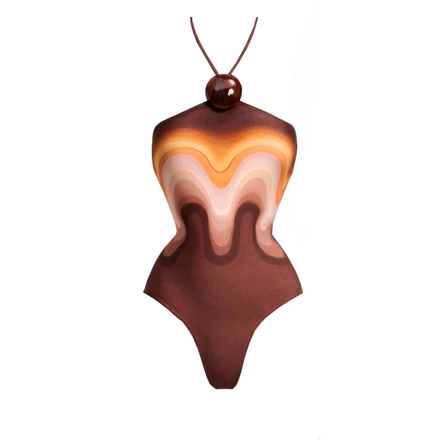Sexy Off Shoulder Colorful Women One Piece Swimsuit With Beach Cover Ups Fashion Lady Bikini Swimwear Bathing Suit Beachwear