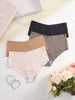 4Pcs Seamless Women Panties Ribbed High Waist Briefs Crotch Breathable Underwear Soft Stretchy Panties for Women