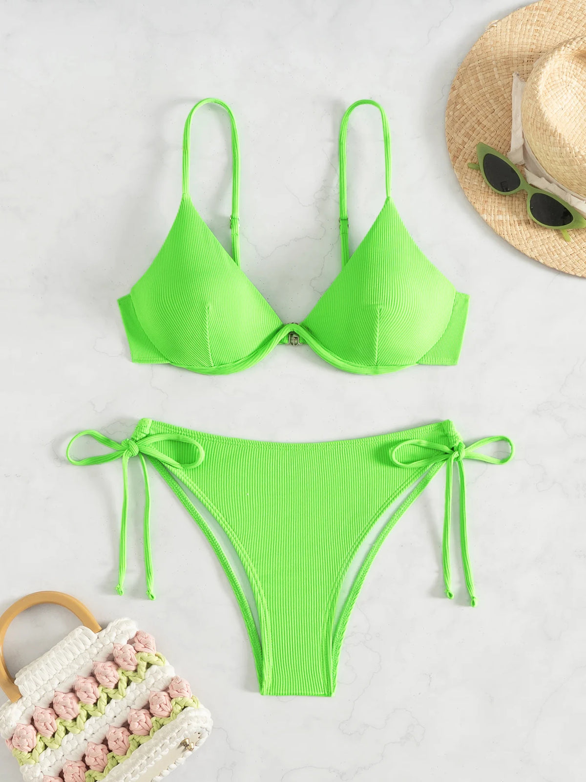 ZTVitality Solid Underwire Sexy Bikini 2025 New Arrival Biquini Padded Push Up Bandage Swimsuit Women Swimwear Summer Beachwear