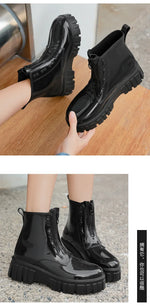 Women Thick Soled Rain Boots Non-Slip Fashion Outdoor Wear-resistant Rubber Waterproof Shoes Women Jelly Soft Soled Rain Boots