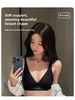 MOYISU Japanese Silky-Tech Bralette - Traceless Wireless Summer Bras for Small Chest Pull Together Soft Support Back Tuck Design