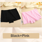 2Pcs/Set Women's Panties Cotton Seamless Sports Boxers Underwear Female Solid Color Briefs Lingerie Intimate Underpants XS-XL