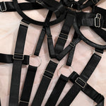 Women Sexy Pu Leather Full Body Harness Belt Waist Corset Belt Bondage Bdsm Bodysuit Gothic Fetish Exotic Clothing