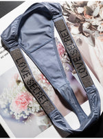 Letter Sexy Panties Women Thongs Rhinestones Diamonds G-string Sports Thong Low Waist Shorts Briefs T-back Fitness S-XL