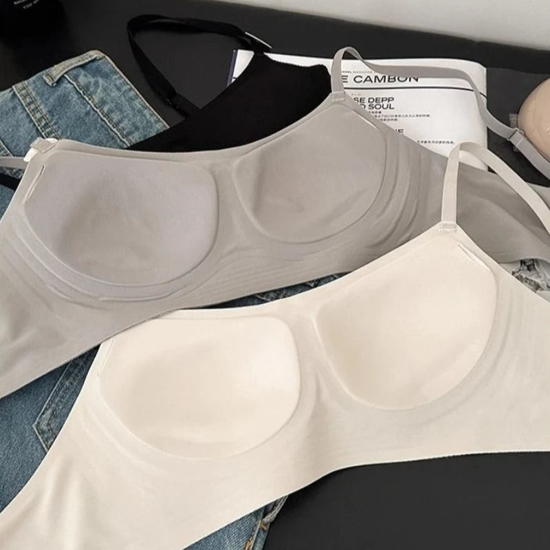 Comfortable Seamless Bras Soft Support Push-Up Bra for Women Small Bust Anti-Sag Underwire Women's Intimates