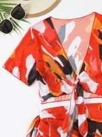 4 Pieces Triangle Bikinis 2026 Women Padded Swimwear Female Sexy Printed Swimsuit Bathers Bathing Swimming Swim Suit Beachwear