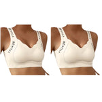 2Pcs/Set Bras Non-wire Push Up V-neck Bra Women Seamless Underwear Padded No Rims Support Brasiere Sexy Lingerie M-3XL