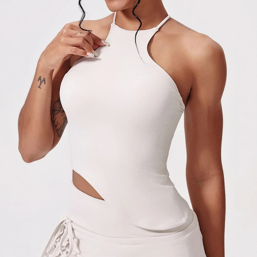 Tennis Suit Set Yoga Set Casual Outdoor Bra Golf Short Skirt Anti-light Running Pocket Fitness Suit Breathable Sports Tank Top