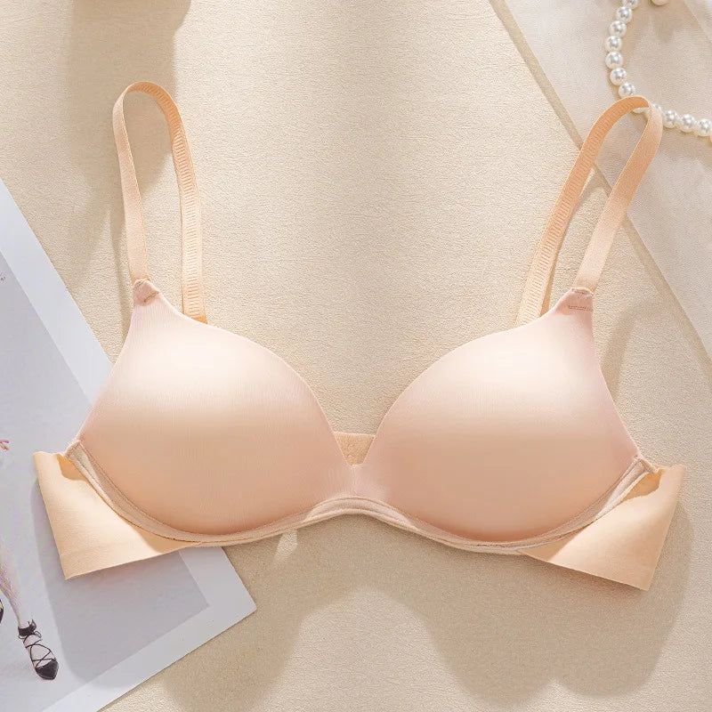 Women Wireless Fixed Mold Cup Smooth Bra Adjustable Strap Integrated Fixed Cup Lingerie Skin-Friendly Underwear S-XL Intimates