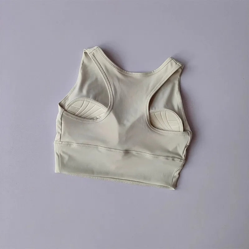 Women's Professional Shock-Absorbing Yoga Sports Vest One-Piece Gathering Sports Bra Running Collection with Breast Support