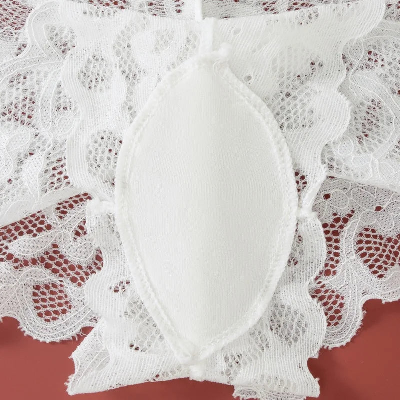 Women Lace Bra Set Bralette Low Rise Panties Nonwire Padded Bra Solid Color Underwear Set Female Sexy Lingerie Comfort Intimates