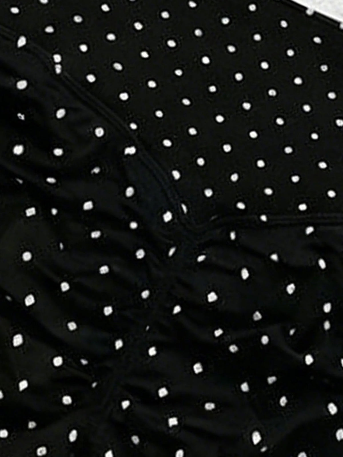 Sexy Black Polka Dot Print Seamless Yoga Sets Women Hanging Neck Pleate Sports Bra Tight High Waist Short Running Fitness Suits