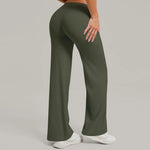 Women's Pilates Straight Yoga Pants Leggings Versatile Loose Wide-Leg Running Sports Fitness Hip-Lifting High Waist Trousers