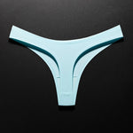 Ice Silk Leopard Women Panties Sexy G String Thong Seamless Underwear T Back Candy Color Girls Briefs Underpants Plus Size M-XXL