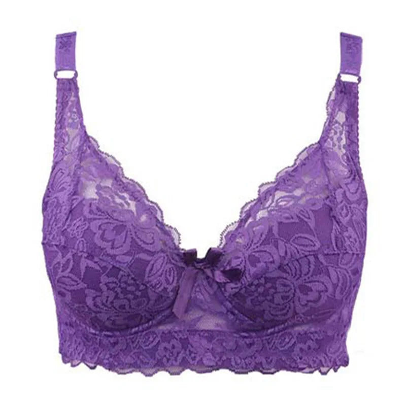 Women Sexy Bralette Big Size Lace Underwear Push Up Bras 80CD-105CD Intimates Female Lace Bra Lingerie 42D 44D 46D soutien gorge