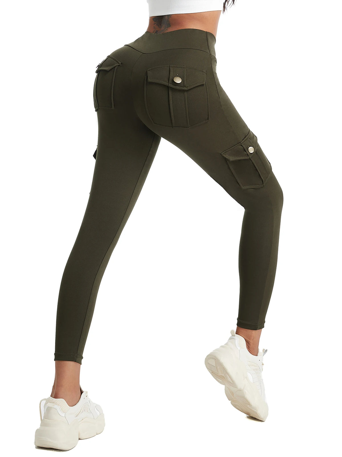 Women's Yoga Pants Buttocks Pocket Tight Pants FemaleSports Fitness Cargo Pants Hip Lifting Breathable Travel Streetwear