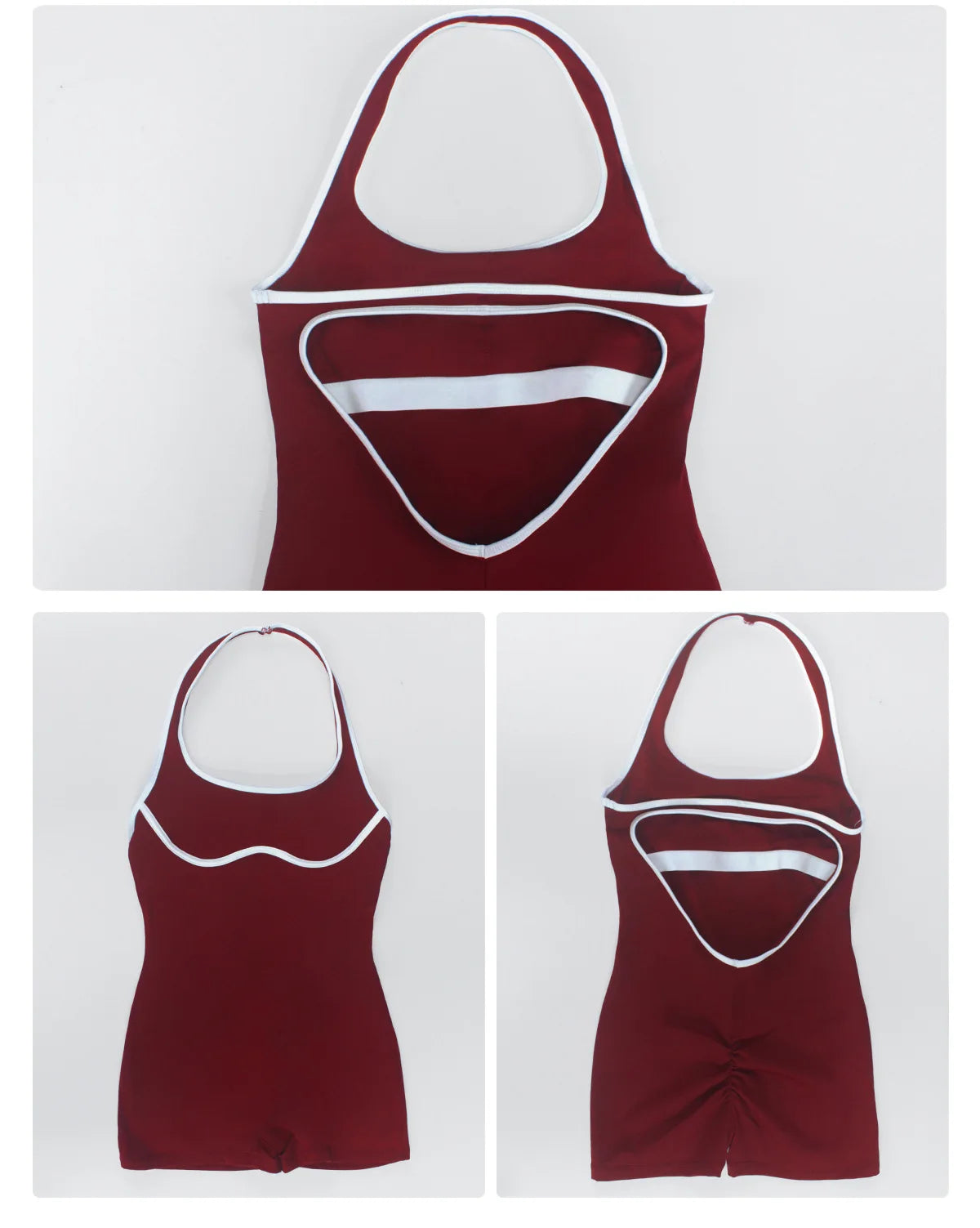 Color Blocking Yoga Jumpsuit Women Sleeveless Hollow Out Backless Slim Sports One Piece Short Suit Gym Running Fitness Rompers