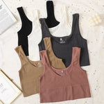 Seamless Bras For Women Streetwear Rib Sports Tank Top Sexy Lingerie No Pads Crop Top Female Fitness Underwear