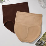 Women Waffle Knit Panties High Waist Seamless Underwear Rhombus Jacquard Tummy Control Briefs Daily Wear Ladies Underpants M-XL